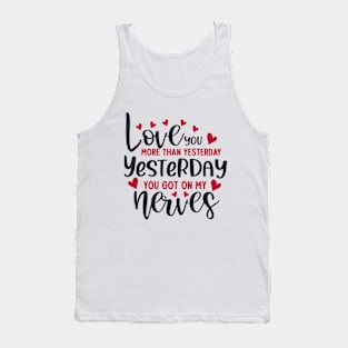 I love you more thanyestereday (red) Tank Top